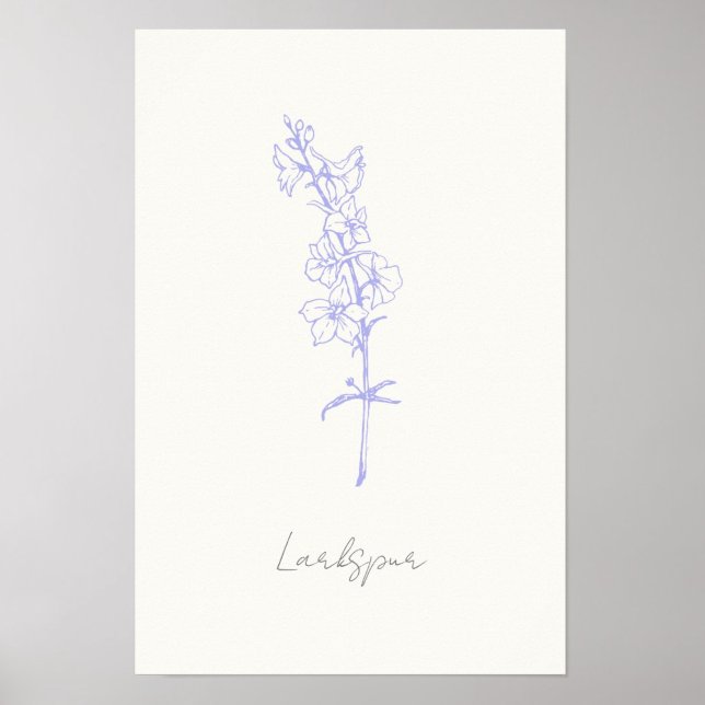 Arte de mano floral de Larkspur morado (Subido por el creador)