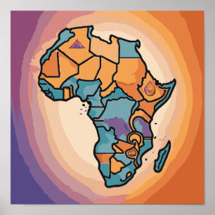 Arte de Mapa de África