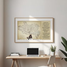Arte de mapa vintage de la expedición Mallory Ever