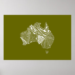 Arte de mapas australiano - Elija su color