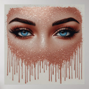 💎 Arte de Maquillaje con Drip de Oro Rosa para Do