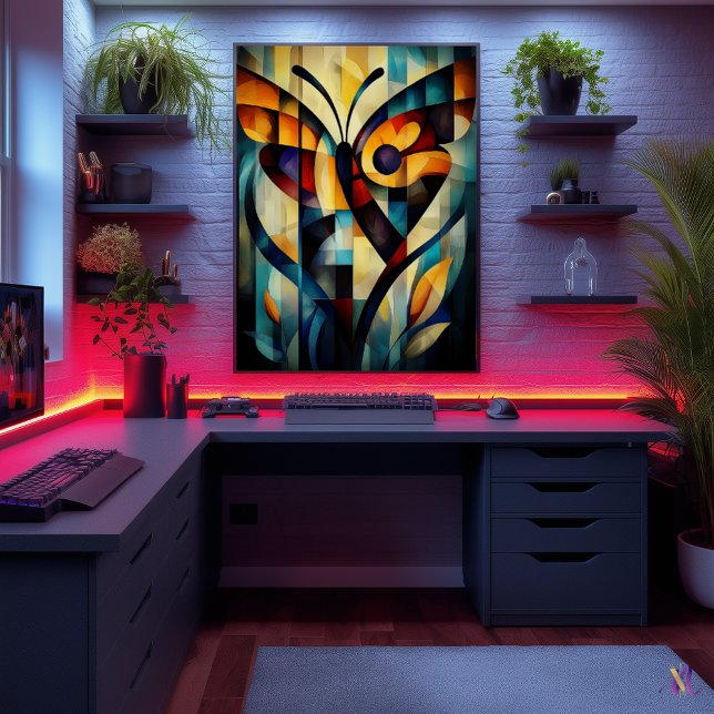 Arte de mariposa abstracta - Diseño geométrico de  (Subido por el creador)