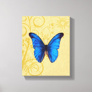 Arte de mariposa azul vintage