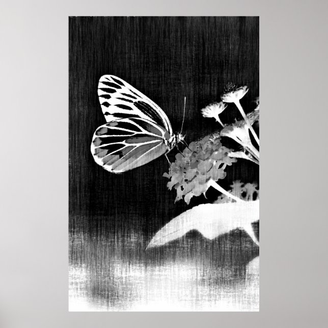 Arte de mariposa | Blanco y negro (Frente)
