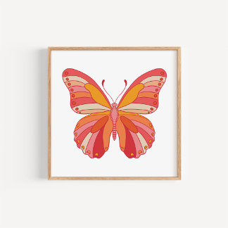 Arte de mariposa dibujado a mano, audaz y brillant