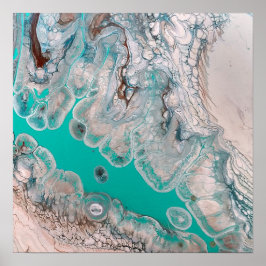 Arte de mármol con aspecto de roca turquesa azul ú