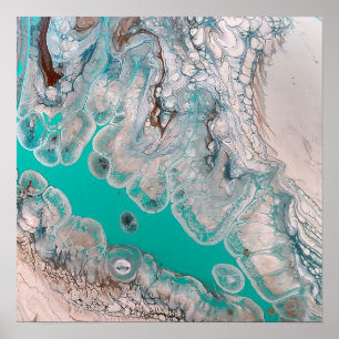 Arte de mármol con aspecto de roca turquesa azul ú