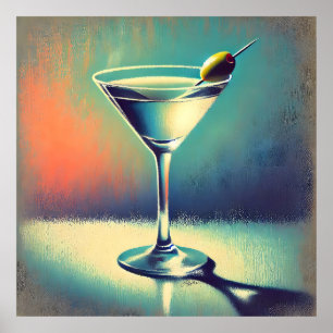 Arte de Martini de Blues que Amo de Mitad de Siglo