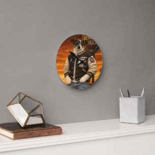 Arte de Mascota Personalizado Reloj de Pared de Ac