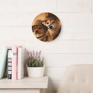 Arte de Mascota Personalizado Reloj de Pared de Ac