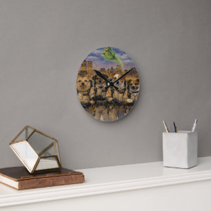 Arte de Mascota Personalizado Reloj de Pared de Ac