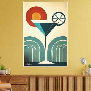 Arte de mediados de siglo moderno Martini de amane