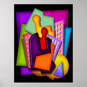 arte de metrópolis pintura deco abstracta