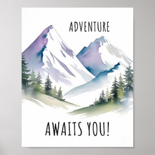arte de montaña, wanderlust, la aventura espera
