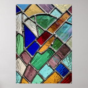 Arte de mosaico de vidrio teñido colorido