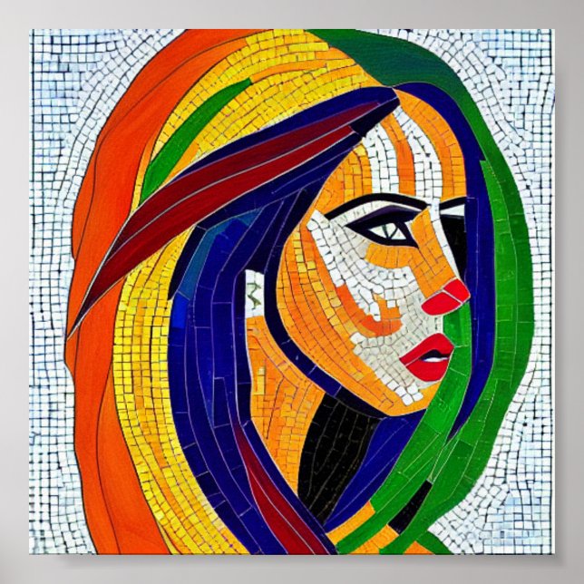 Arte de mosaico femenino (Frente)