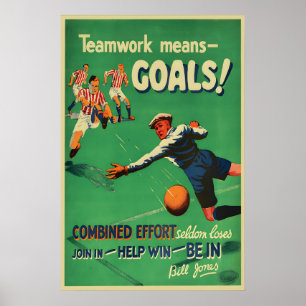 Arte de motivación de trabajo en equipo de cartel 
