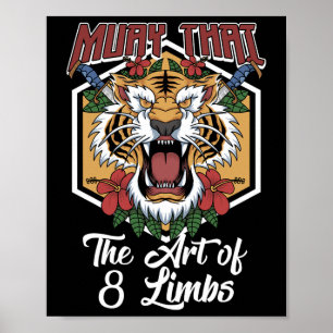 Arte de Muay Thai Mma Tigre 8 Extremidades Kickbox