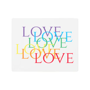 ARTE DE Muro Acrílico DE AMOR DE RAINBOW