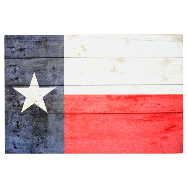 Arte de Muro de Madera con Bandera Rusa de Texas (Anverso)