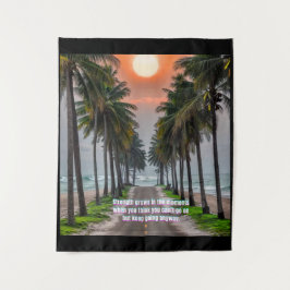 Arte de Muro de Tapiz Motivador - Fuerza y Resi