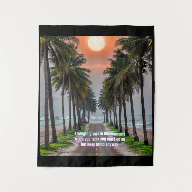 Arte de Muro de Tapiz Motivador - Fuerza y Resi (Anverso)