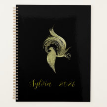 Arte de naturaleza elegante en cuaderno negro