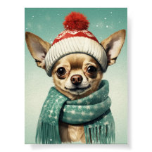 Arte de Navidades chihuahua: Adorables vacaciones