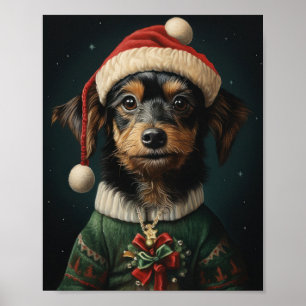 Arte de Navidades de perros adorables