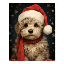 Arte de Navidades de perros adorables