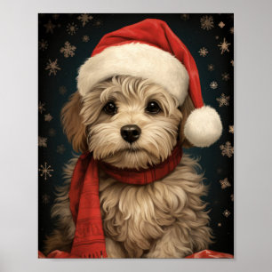 Arte de Navidades de perros adorables