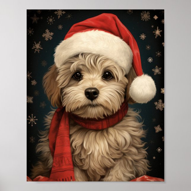 Arte de Navidades de perros adorables (Frente)