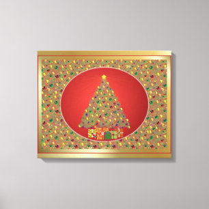Arte de Navidades digitales de lienzo envuelto