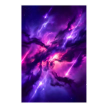 Arte de Nebulosa de Vacío Cósmico Magenta Vibrante