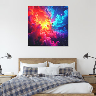 Arte de Nebulosa Vibrante: Arte de Color Cósmico