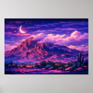 Arte de neón de paisaje fotográfico editado