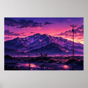 Arte de neón de paisaje fotográfico editado (HG)