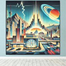 Arte de Nevada de la Era Espacial Atómica de Mitad