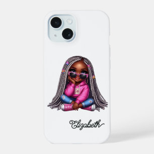 Arte de niña negra linda