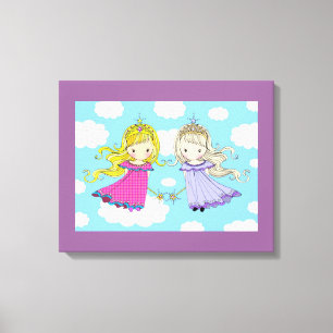 Arte de Niñas Gemelas para Habitación de Niños Imp