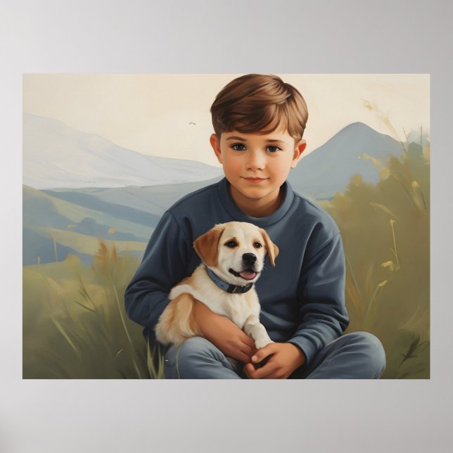 Arte de niño con perro (Frente)