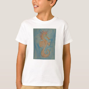 Arte de niños, hipocampus, ahorse, camiseta