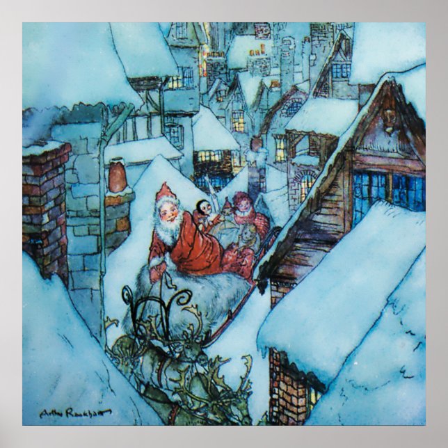 Arte de Nochebuena de Arthur Rackham (Frente)