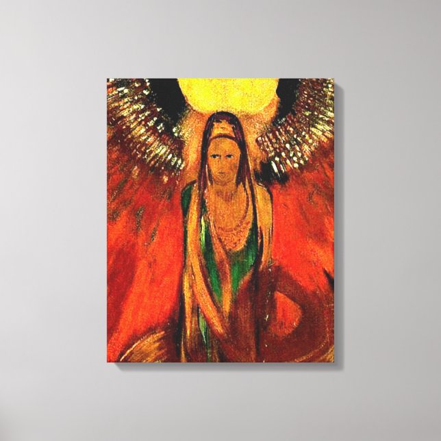 Arte de Odilon Redon, La Llama, diosa del fuego (Anverso)