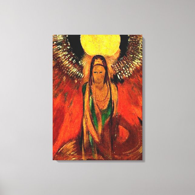 Arte de Odilon Redon, La Llama, diosa del fuego (Anverso)
