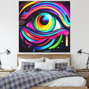 Arte de Ojo Psicodélico Vibrante