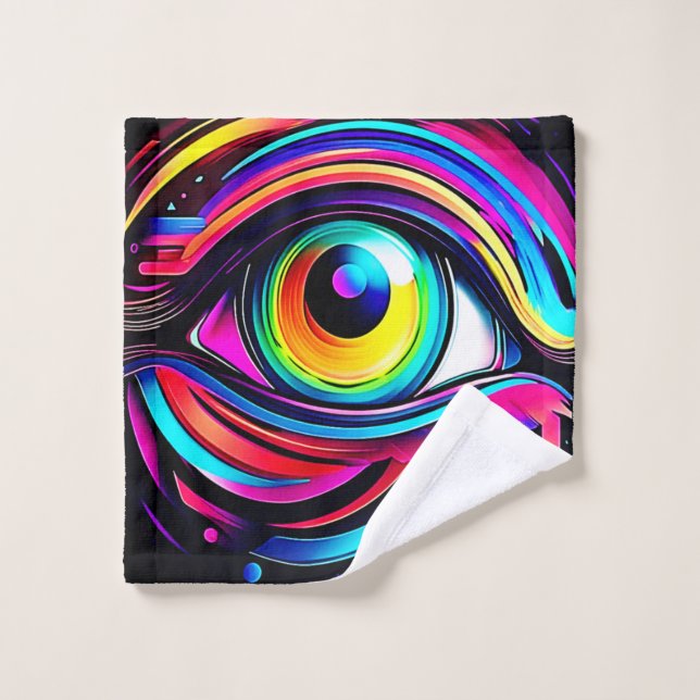 Arte de Ojo Psicodélico Vibrante (Toallita)