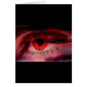 Arte de ojos rojos flotante