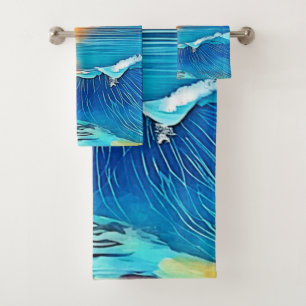 Arte de olas de sol oceánico