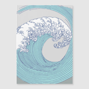 Arte de olas de surf Ukiyo-e japonés vintage Costa